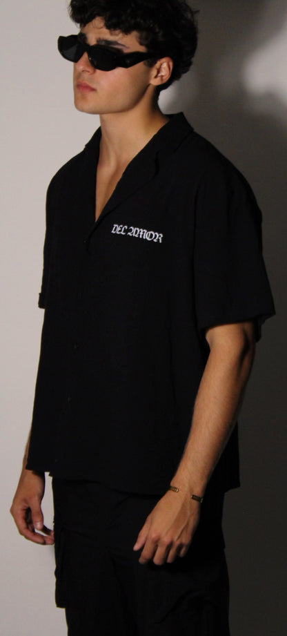 DEL AMOR BLACK BUTTON UP